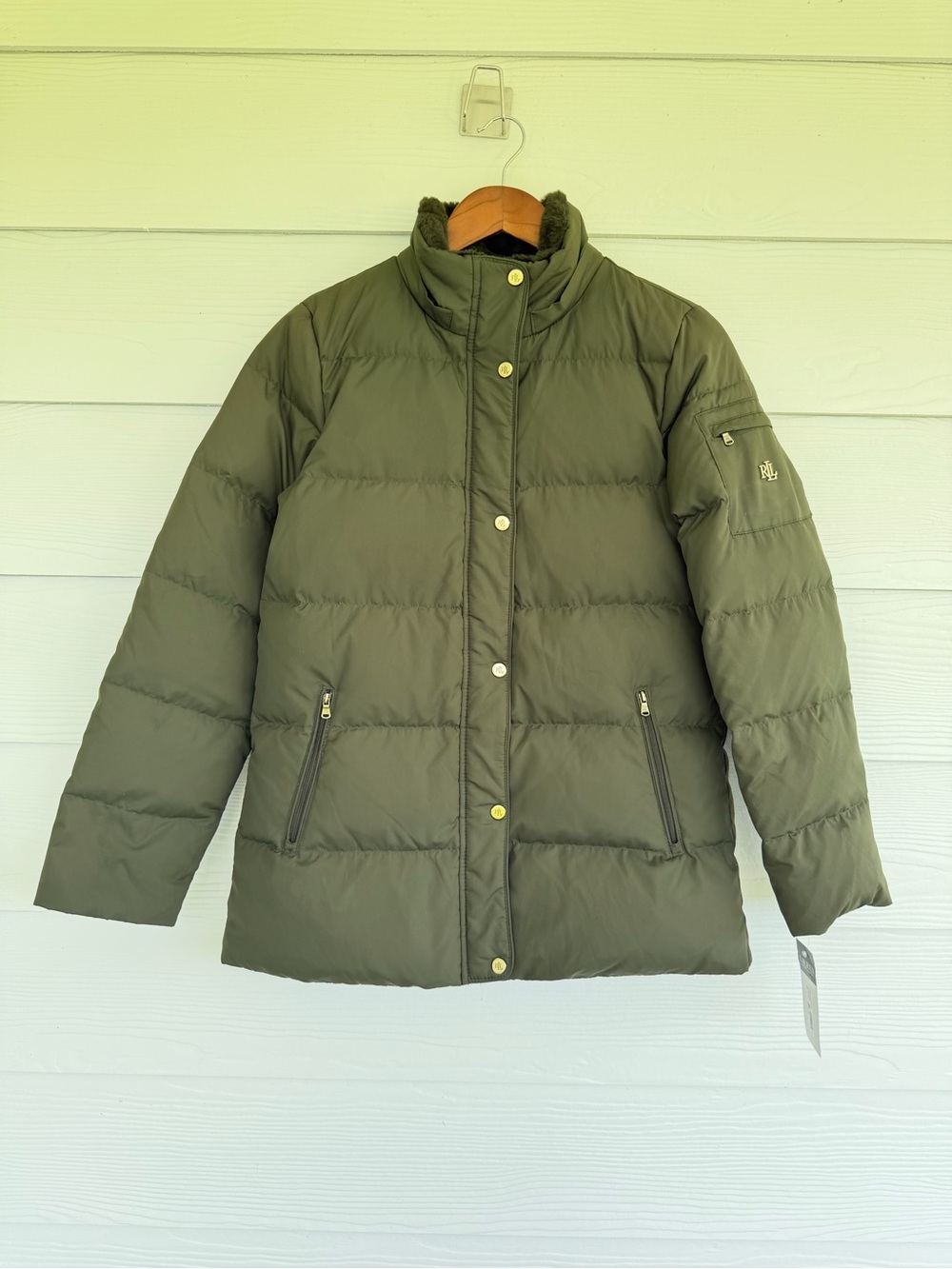 Ralph Lauren Olive Green Quilted Puffer Jacket - Women's - Picture 2 of 12